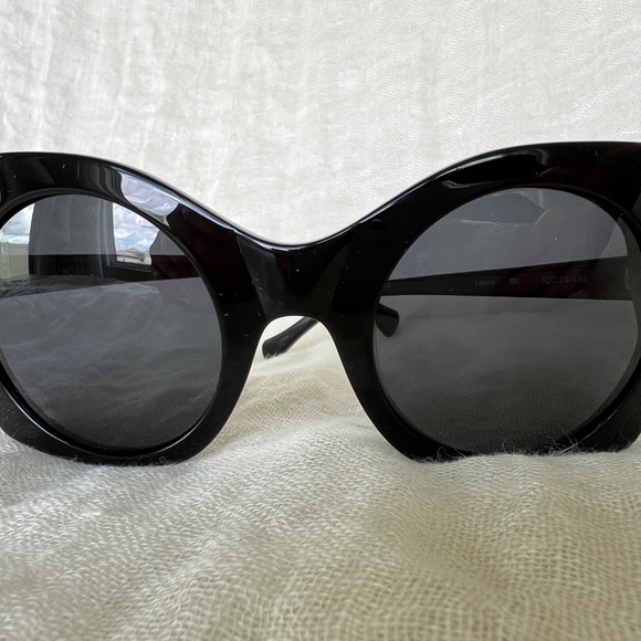 Zac Posen “Leona” Cat Eye Sunglasses – Black Acetate - Super chic! - Picture 3 of 12